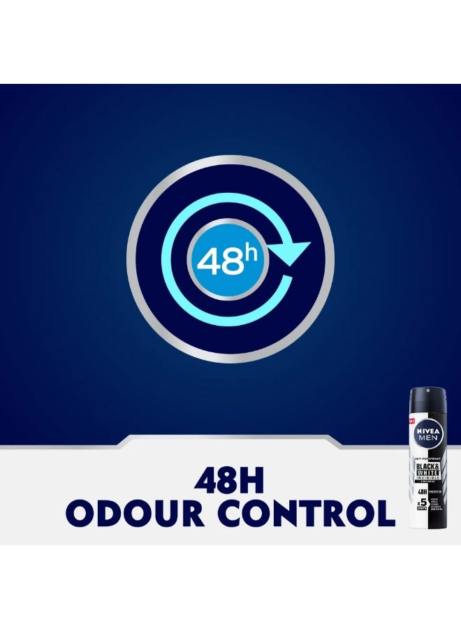 نيفيا مزيل العرق الأصلي غير المرئي للرجال بخاخ أسود وأبيض 150 مل - Image 4