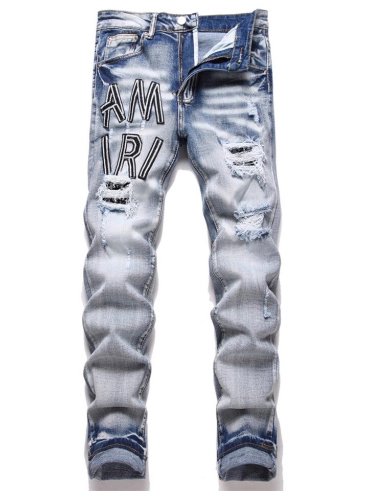 Unisex Casual Daily Denim Jeans - Image 1