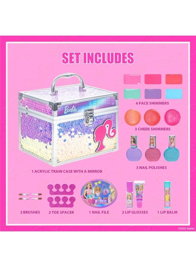 Barbie Movie Kids Makeup Kit for Girls by Townley Girl – Washable Pretend Play Makeup Set, Safe Toy Cosmetics Gift for Ages 3–12 - Image 4