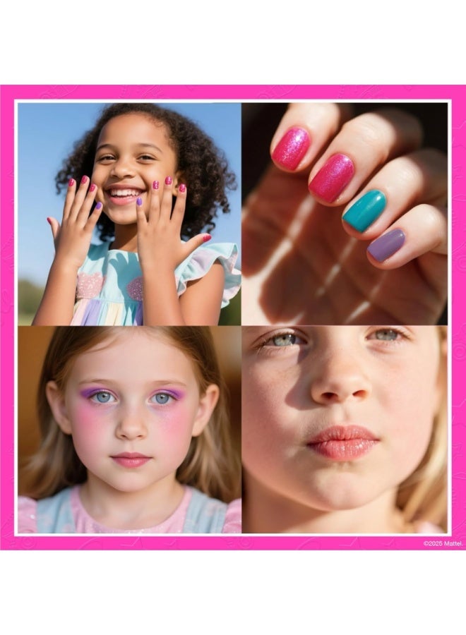 Barbie Movie Kids Makeup Kit for Girls by Townley Girl – Washable Pretend Play Makeup Set, Safe Toy Cosmetics Gift for Ages 3–12 - Image 3