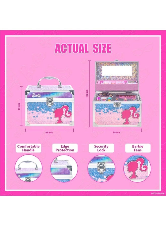 Barbie Movie Kids Makeup Kit for Girls by Townley Girl – Washable Pretend Play Makeup Set, Safe Toy Cosmetics Gift for Ages 3–12 - Image 5