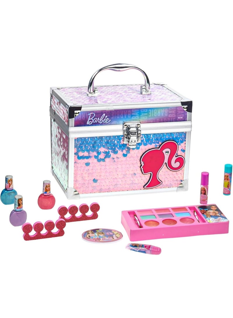 Barbie Movie Kids Makeup Kit for Girls by Townley Girl – Washable Pretend Play Makeup Set, Safe Toy Cosmetics Gift for Ages 3–12 - Image 1