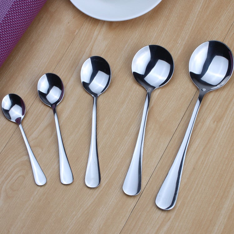 general 410 Stainless Steel Long Handle Round Spoon for Western Food Soup Coffee Stirring - Image 5