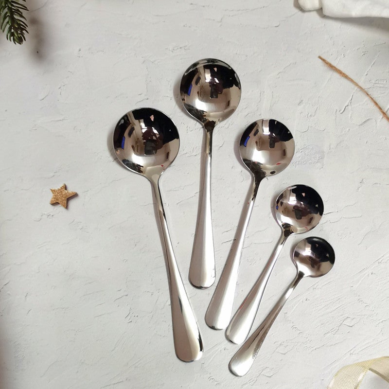 general 410 Stainless Steel Long Handle Round Spoon for Western Food Soup Coffee Stirring - Image 3