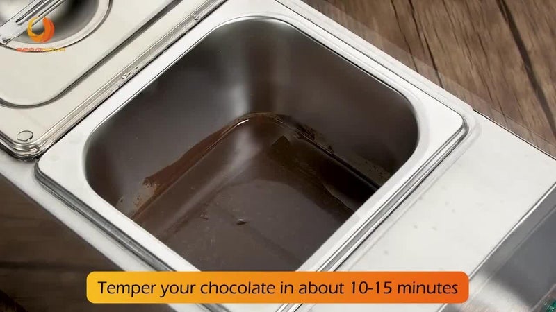 MAZORIA جهاز إذابة الشوكولاتة الكهربائي مع تحكم في درجة الحرارة | وعاء إذابة الشوكولاتة لتذويب الشوكولاتة، الجبن، الكريمة وغيرها للمنازل، المقاهي، المخابز، والمطاعم. (2 وعاء) - Image 3