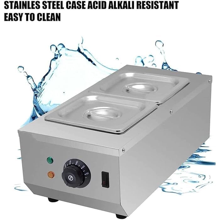 MAZORIA جهاز إذابة الشوكولاتة الكهربائي مع تحكم في درجة الحرارة | وعاء إذابة الشوكولاتة لتذويب الشوكولاتة، الجبن، الكريمة وغيرها للمنازل، المقاهي، المخابز، والمطاعم. (2 وعاء) - Image 5