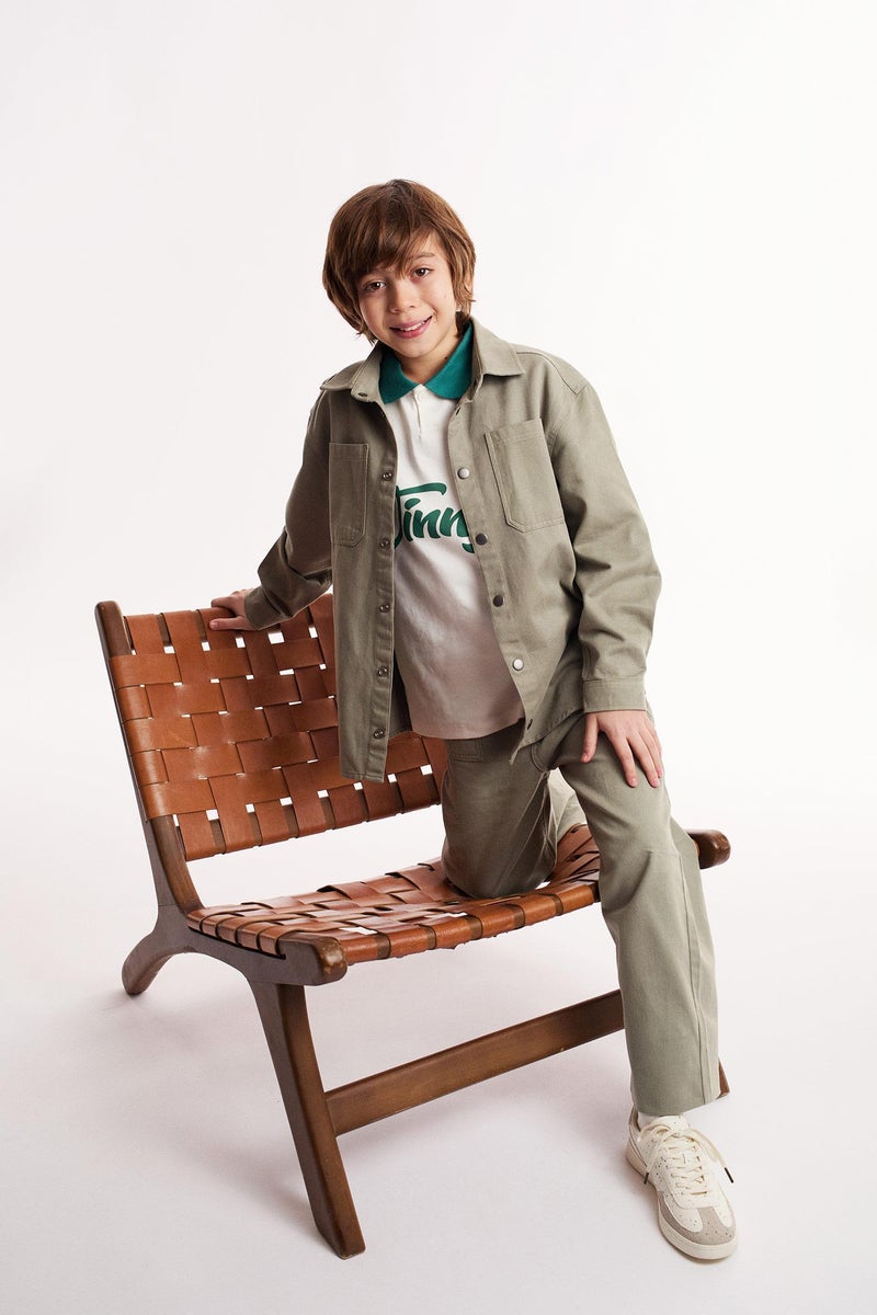 ديفاكتو بنطلون اولادي وايد ليج برجل واسع جبردين - Image 1