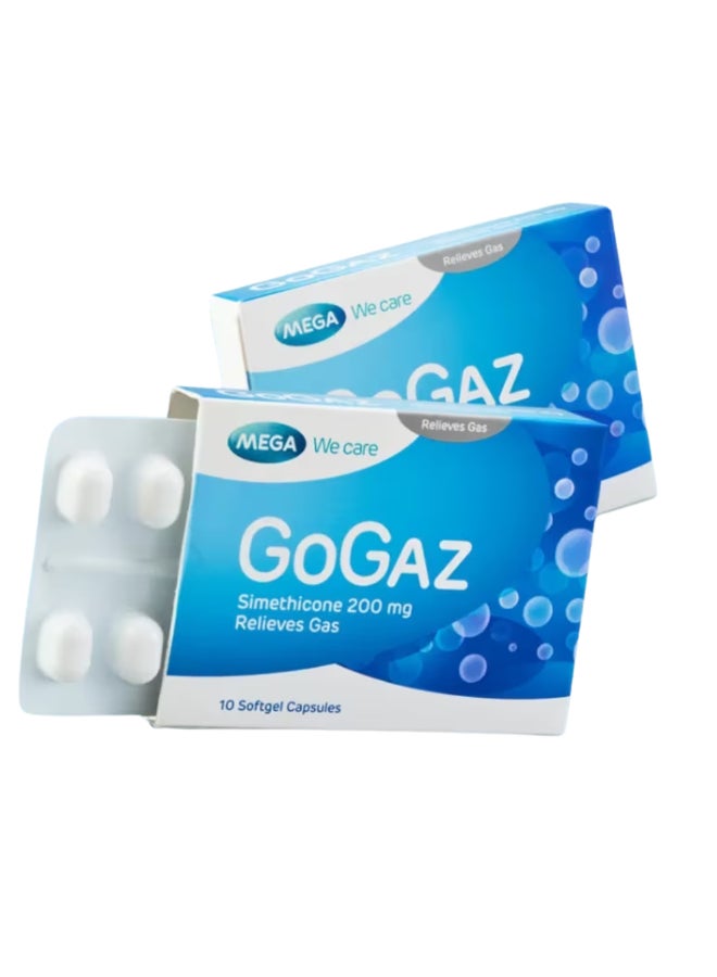 MEGA GOGAZ 200mg Softgel Capsules 30's | Simethicone Anti-Gas Relief | Fast Acting Formula for Bloating, Flatulence & Abdominal Discomfort | Soft Gel Capsules - Image 4