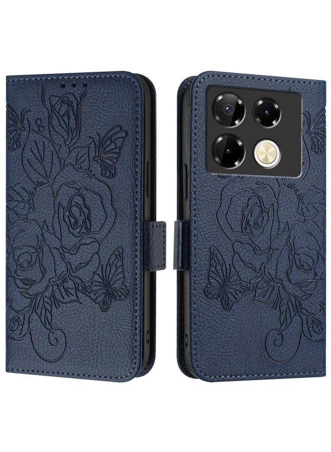 S-TOP Case For Infinix Note 40 Pro 5G Embossed Rose RFID Anti-theft Leather Phone Case - Image 2