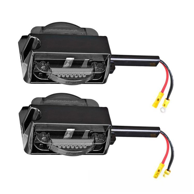 MUNTAQI 12V Red Yellow 14-LED Yacht Trailer RV Mudguard Warning Signal Marker Lamp d Red Yellow bicolor