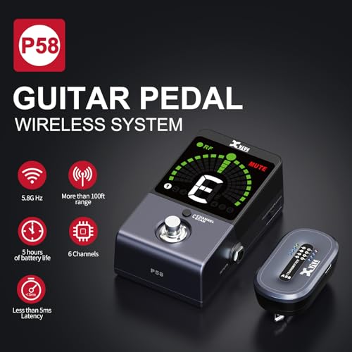 Xvive P58 Wireless Guitar Pedal System with 58G Transmitter and Pedal Receiver - Image 3
