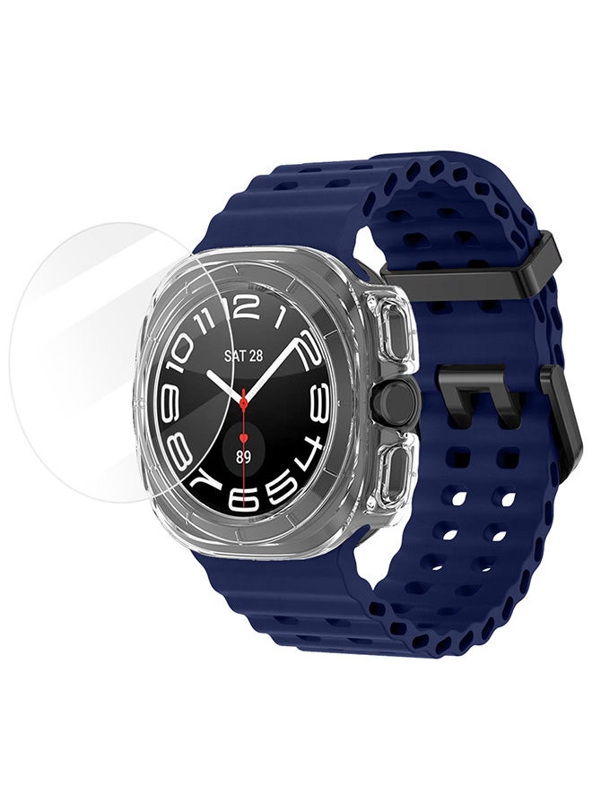 CATANES (for Samsung Galaxy Watch 7 Ultra) 3 Packs Silicone Band, Case and Screen Protector, Soft Ocean Silicone Sport Strap Replacement Accessory  - Image 2