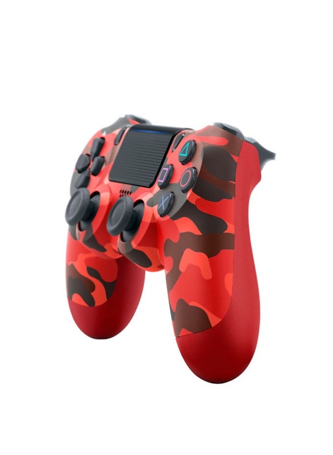 ميكرو ديجيت وحدة تحكم ألعاب لاسلكية متوافقة مع DualShock 4 من Microdigit بتصميم مموه أحمر مع اهتزاز ولوحة لمس - Image 2