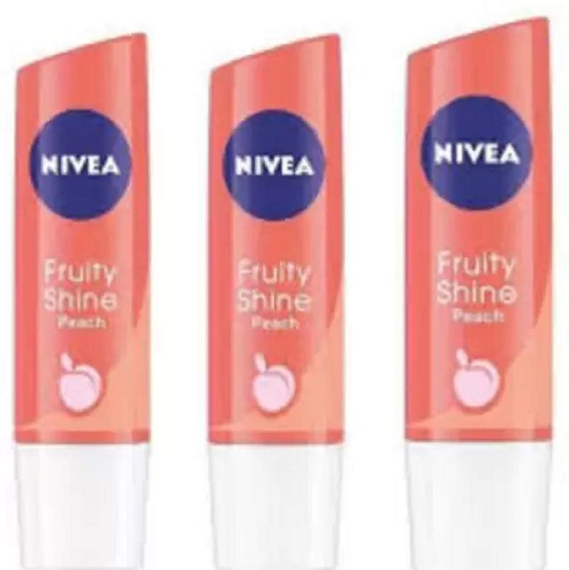 Nivea peach lip balm peach Pack of 3 144 g