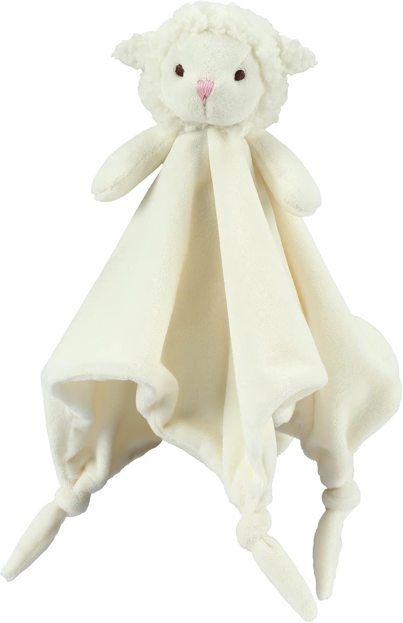 CREVENT Cozy Plush Baby Security Blanket Loveys for Baby Girls Boys, for Newborns (Ivory Sheep + Tag) - Image 3