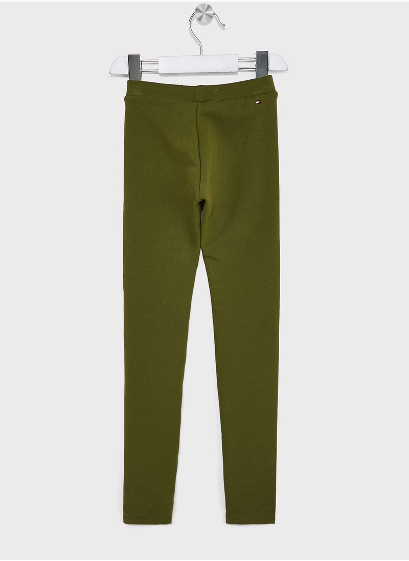 TOMMY HILFIGER - Youth Logo Essential Leggings - Image 1
