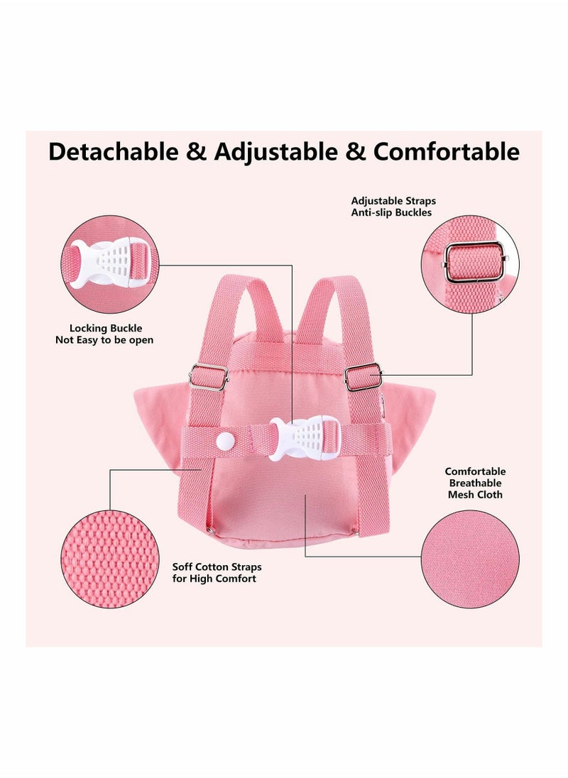 SYOSI Toddler Walking Safety Backpack with Leash, Anti Lost Child Backpack with Safety Leash, Cute Child Mini Walking Safety Harness for Airport Travel Kids Baby Children Infant Boys (Pink)  - Image 4