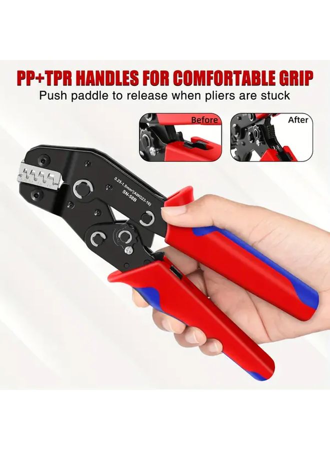 BOX SN 58B 300PCS Crimp Tool Kit With Non Insulated Terminals For Electrical Work - Image 3