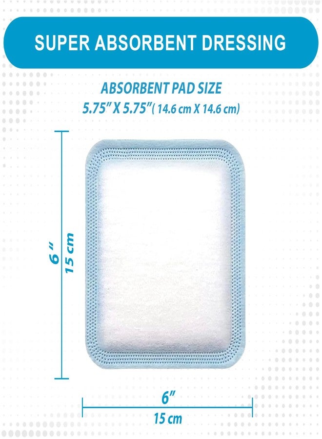 MedVance Super Absorbent Dressing, Non-Adhesive Pads for Wound Care, for Pressure Ulcers & 1st/2nd Degree Burns, Superior Moisture Absorption, Box of 10 dressings (6"x6" Bandage, 5"x5" Pad) - Image 3
