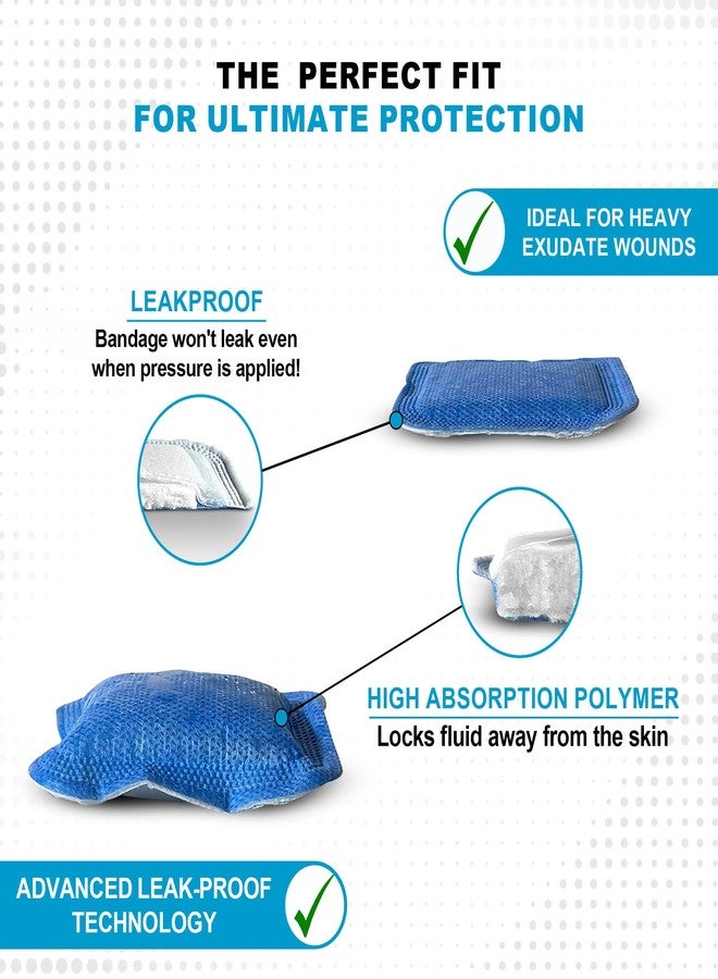 MedVance Super Absorbent Dressing, Non-Adhesive Pads for Wound Care, for Pressure Ulcers & 1st/2nd Degree Burns, Superior Moisture Absorption, Box of 10 dressings (6"x6" Bandage, 5"x5" Pad) - Image 5