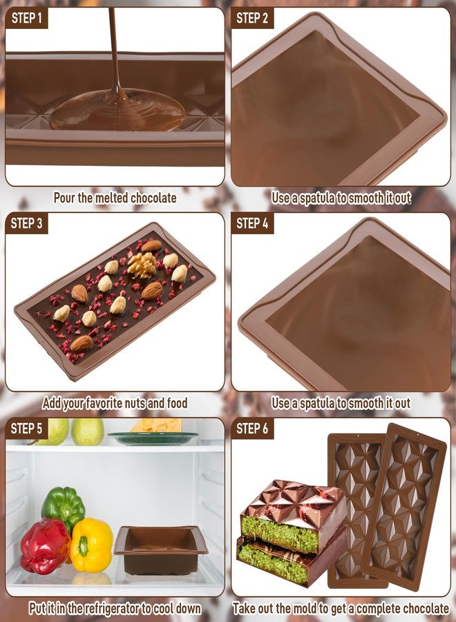 TranRantic Chocolate Mould Silicone Deep, Pack of 2 Silicone Moulds, Chocolate Mould, Reusable Soft Silicone Mould, Chocolate Bar for Chocolate and Sweets - Image 5