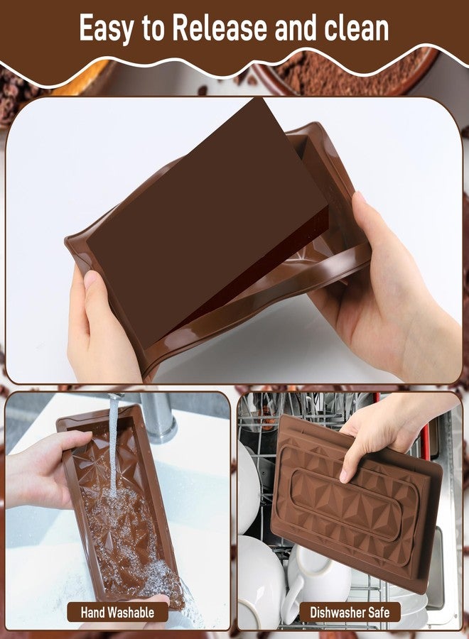 TranRantic Chocolate Mould Silicone Deep, Pack of 2 Silicone Moulds, Chocolate Mould, Reusable Soft Silicone Mould, Chocolate Bar for Chocolate and Sweets - Image 3
