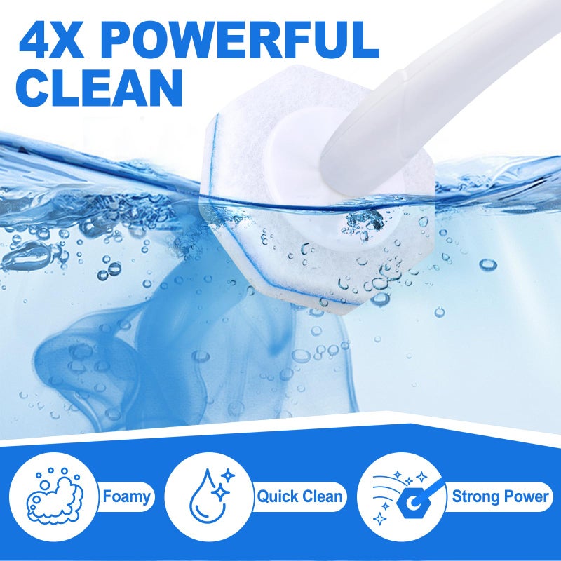 Zeefpod 100 Count Disposable Toilet Brush,Toilet Cleaner Wand Refills Compatible with Most Toilet Brushes- No Falling Apart, Fresh Fragranceï¼Œ4X Cleaning Powerï¼ŒBathroom Cleaning. - Image 4