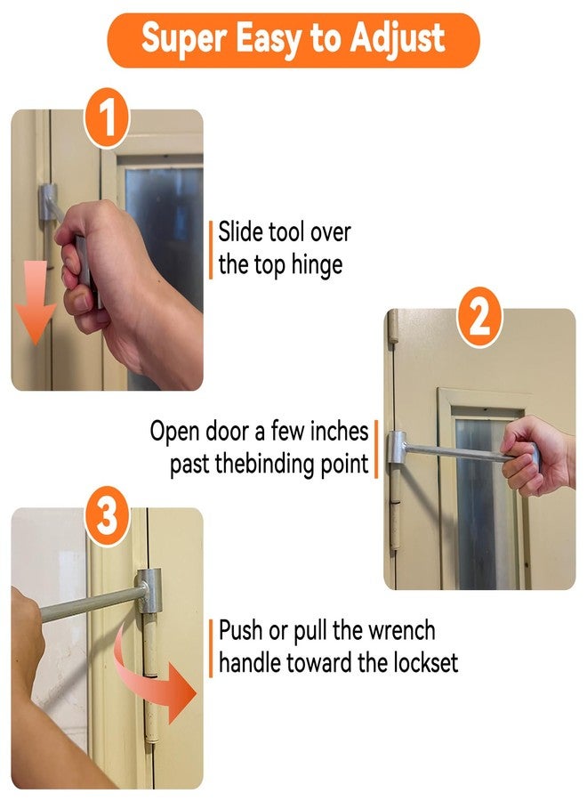 Makerfire Door Hinge Adjustment Tool (19-23mm), Hinge Gap Adjusting Wrench, Door Hinge Repair Spanner Bender Tool for Various Door Hinge Gap Adjustment - Image 5
