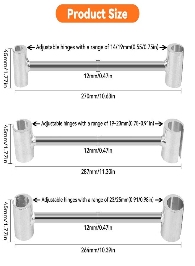 Makerfire Door Hinge Adjustment Tool (19-23mm), Hinge Gap Adjusting Wrench, Door Hinge Repair Spanner Bender Tool for Various Door Hinge Gap Adjustment - Image 2