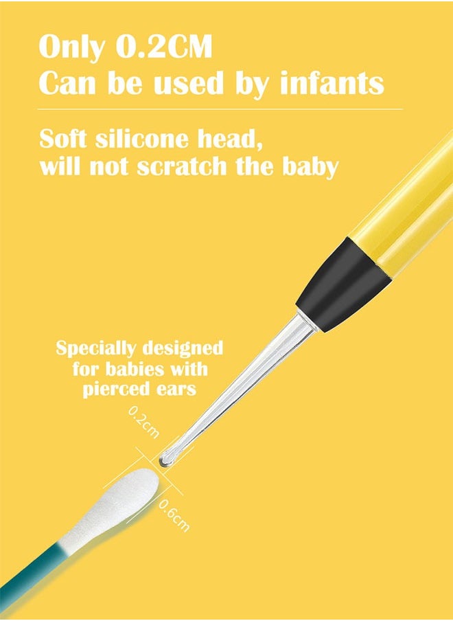 ZCM-HAPPY - 3 Piece Ear Wax Remover Tool Set with LED Light and Magnifying Glass Safe Electric Ear Cleaner for Babies Kids Ear Hygiene Tools Gentle Ear Cleaning Device - Image 1
