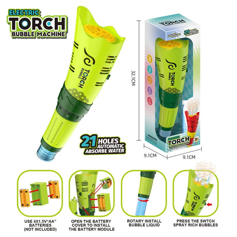 Torch Bubble Machine – كهربائي Bubble Machine