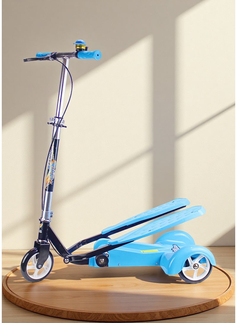 EASY FUTURE Kick Scooter for Boy & Girl – Smart Dual Pedal Scooter with Adjustable & Foldable Handlebar, Kids 3-Wheel Scooter - Image 1