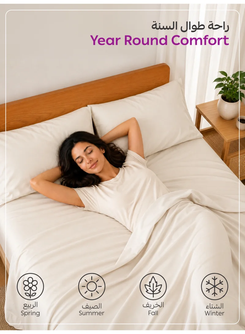 Donetella 200 X 200 Cm 4-Piece Super King Bed Sheet Set – Fits 200×200+35 cm – Ultra Soft Brushed Microfiber – Extra Deep Pocket, Secure Elastic All Around – 1 Flat Sheet, 1 Fitted Sheet & 2 Pillowcases, All-Season Comfort – Wrinkle & Fade Resistant, Hypoallergenic  | Best Price UAE
