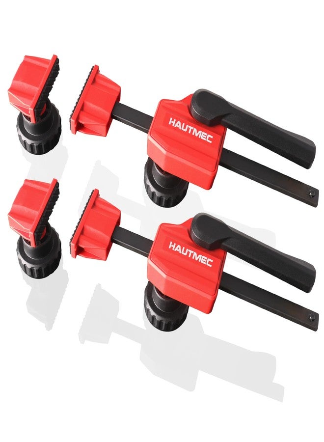 HAUTMEC مشبك تثبيت سريع الفتح من HAUTMEC، مقاس 3/4 بوصة، مناسب لثقوب تثبيت بقطر 19 مم، قوة تثبيت 170 رطلاً، مشبك تثبيت قابل للتعديل لأعمال النجارة والتجميع واللصق، عبوة من قطعتين - HT0276 - Image 1