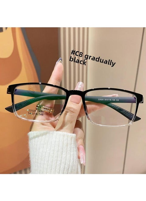 22520 Screw-free Glasses Myopia Degree Prison Security Special Glasses Frame Ultra-light Gradient Black Frame Glasses