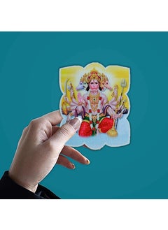 Uniq UNIq PANCHMUKHI Hanuman JI Glossy Finish Sticker for Temple Home Office Car Bike Laptop Bottle Door Windows Bumpers Walls etc (9x9 CM)  - Image 5