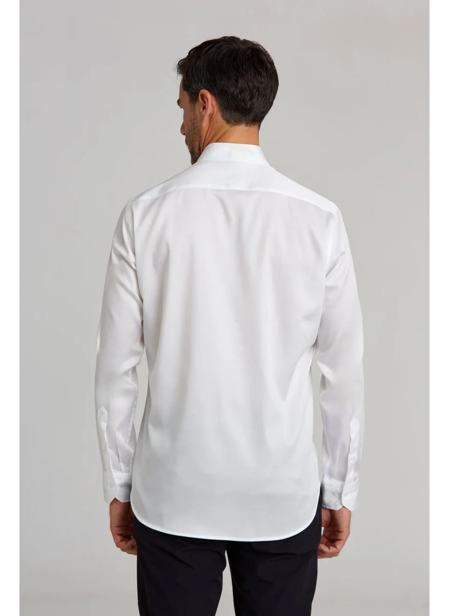 Bisse Classic Shirt Regular Fit Uk Pal Bdk Collar T Pocket Collared Cuff White GMKLS0922300112_D01
