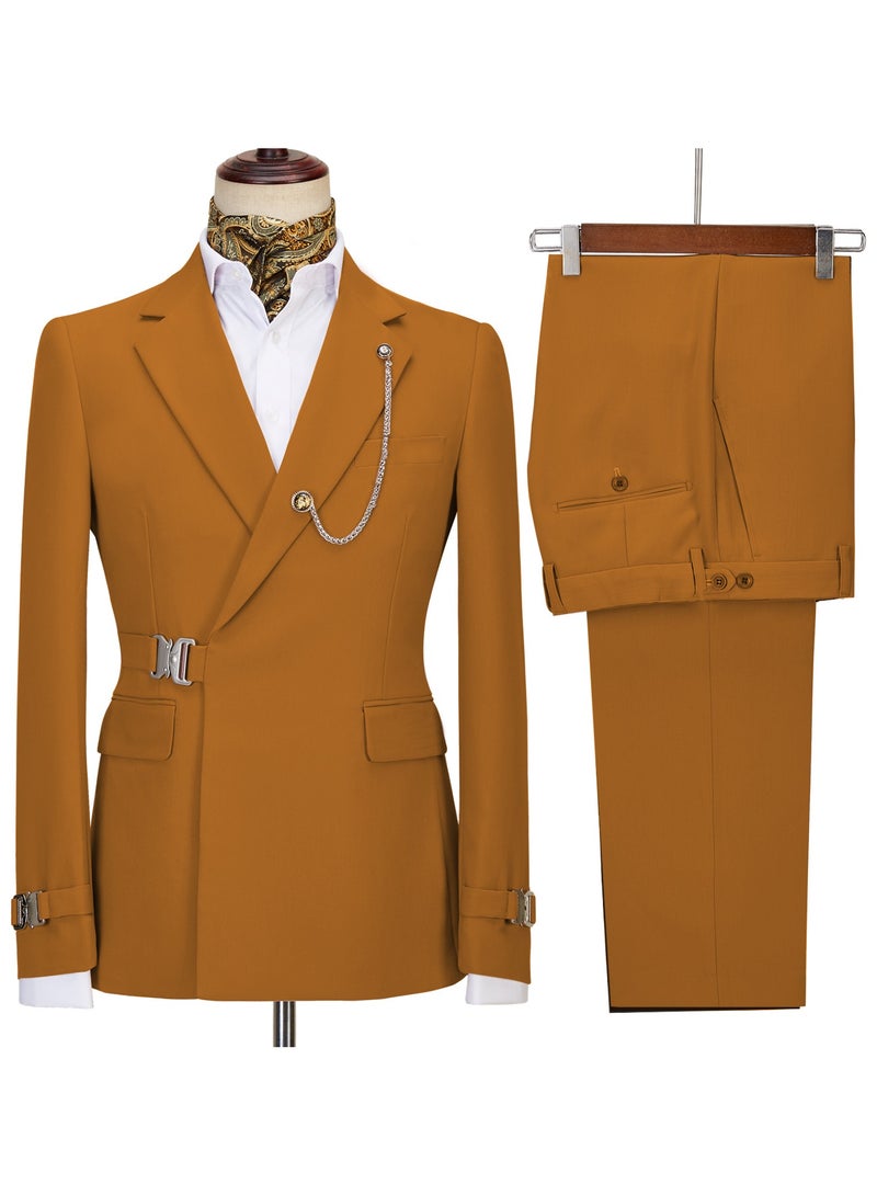 KUYING New Fashionable Men's Two-Piece Suit Set 