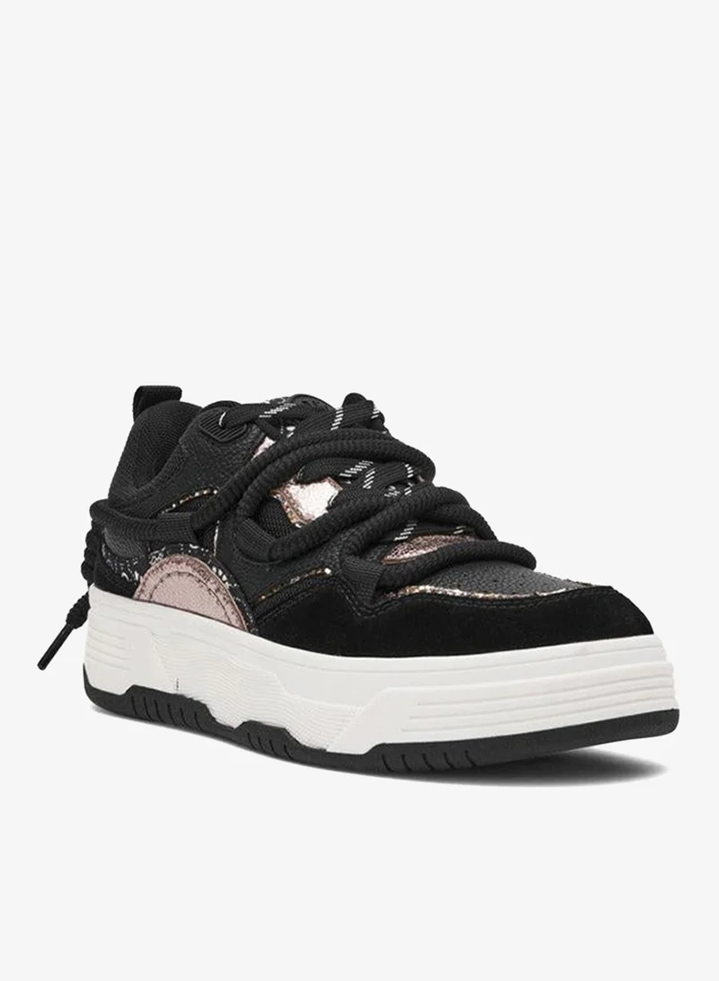 Brouhaha Black Multicolor Women's Sneakers
