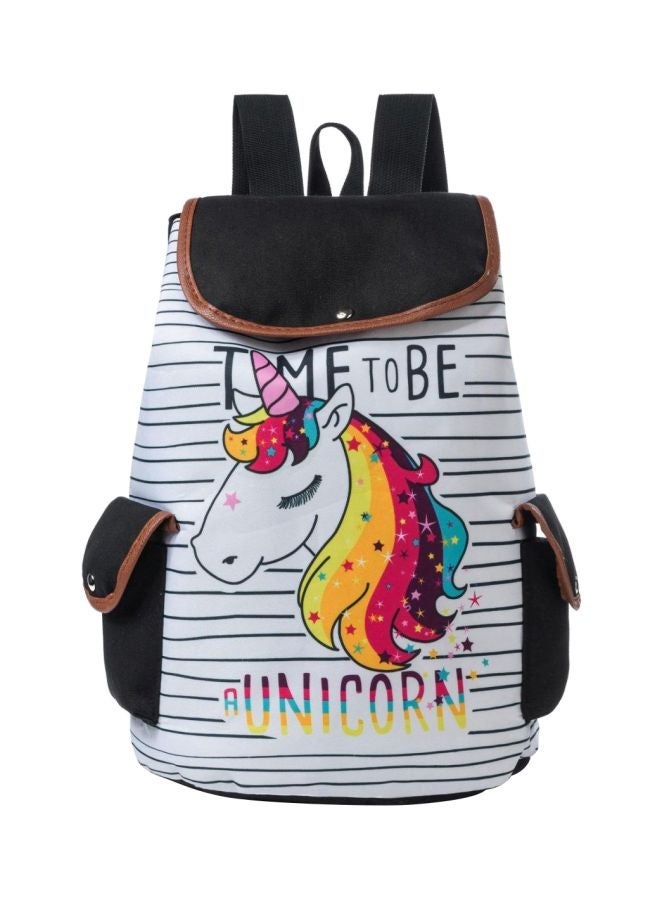 نيبمينينت Unicorn Design Polyester Backpack White/Black/Pink  - Image 1