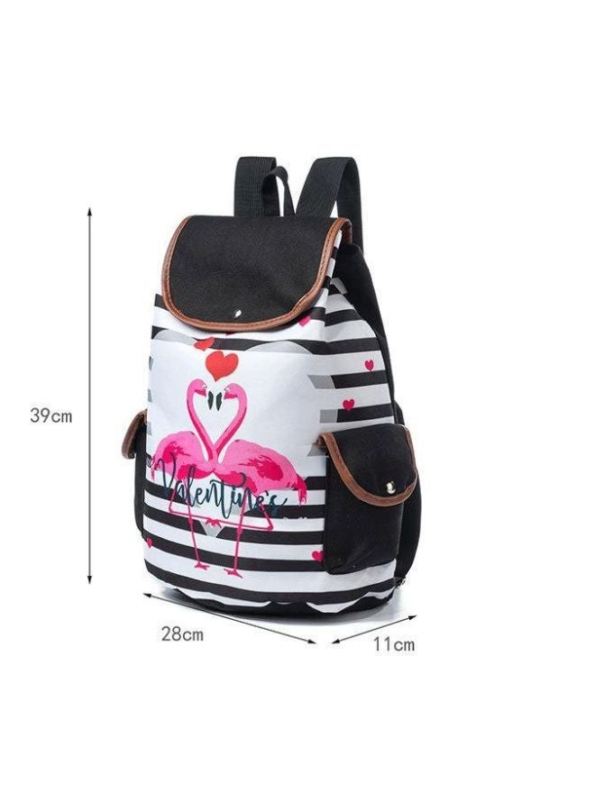 نيبمينينت Unicorn Design Polyester Backpack White/Black/Pink  - Image 3