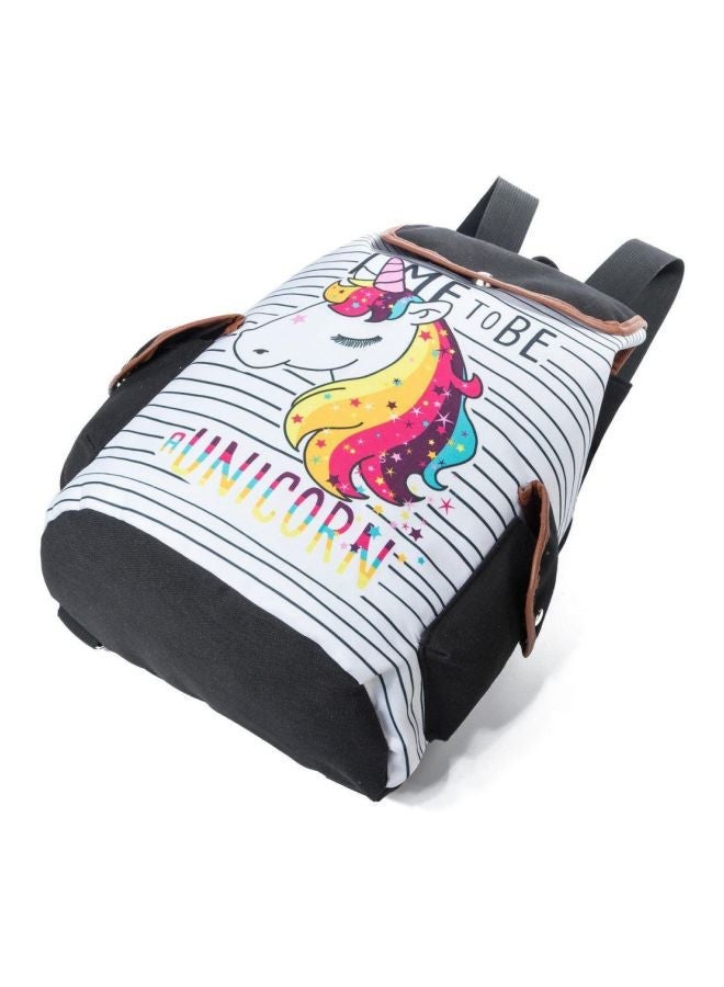 نيبمينينت Unicorn Design Polyester Backpack White/Black/Pink  - Image 2