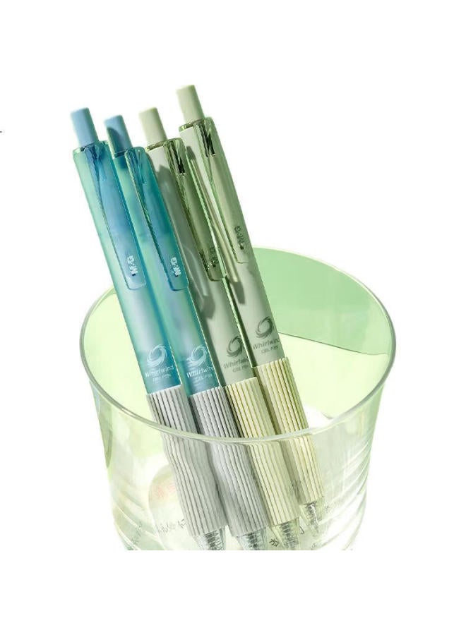 M.G M&G (M&G) Stationery Push-Button Neutral Pen Student 0.5 Black Pen Signature Pen Double Ball Quick-Drying St Head Mini Tornado Exam Special Water Pen High Appearance Value Black 4Pcs/Box Agph9406 - Image 1