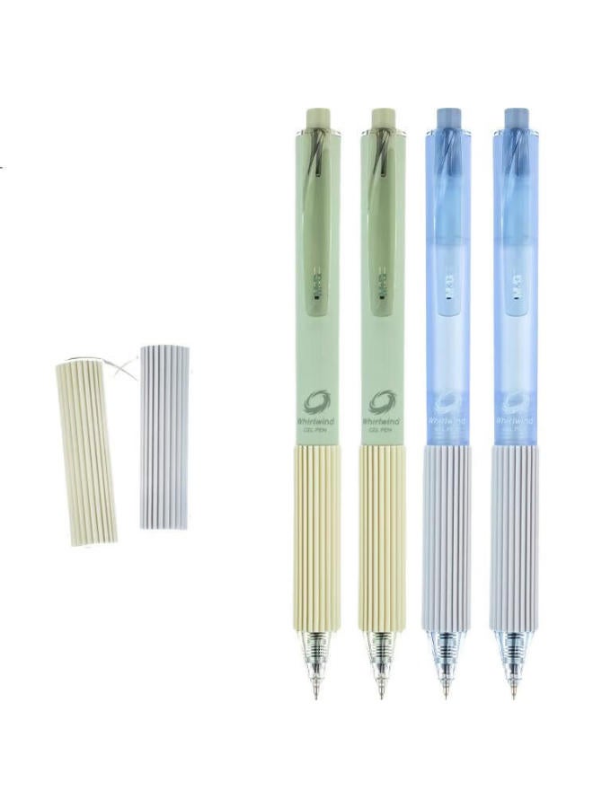 M.G M&G (M&G) Stationery Push-Button Neutral Pen Student 0.5 Black Pen Signature Pen Double Ball Quick-Drying St Head Mini Tornado Exam Special Water Pen High Appearance Value Black 4Pcs/Box Agph9406 - Image 3