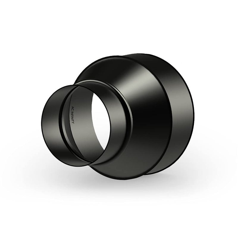 AC Infinity Duct Adapter, 6” to 4” Ducting Reducer Increaser Cone for Grow Tent Bathroom Kitchen Ventilation Systems - Image 1