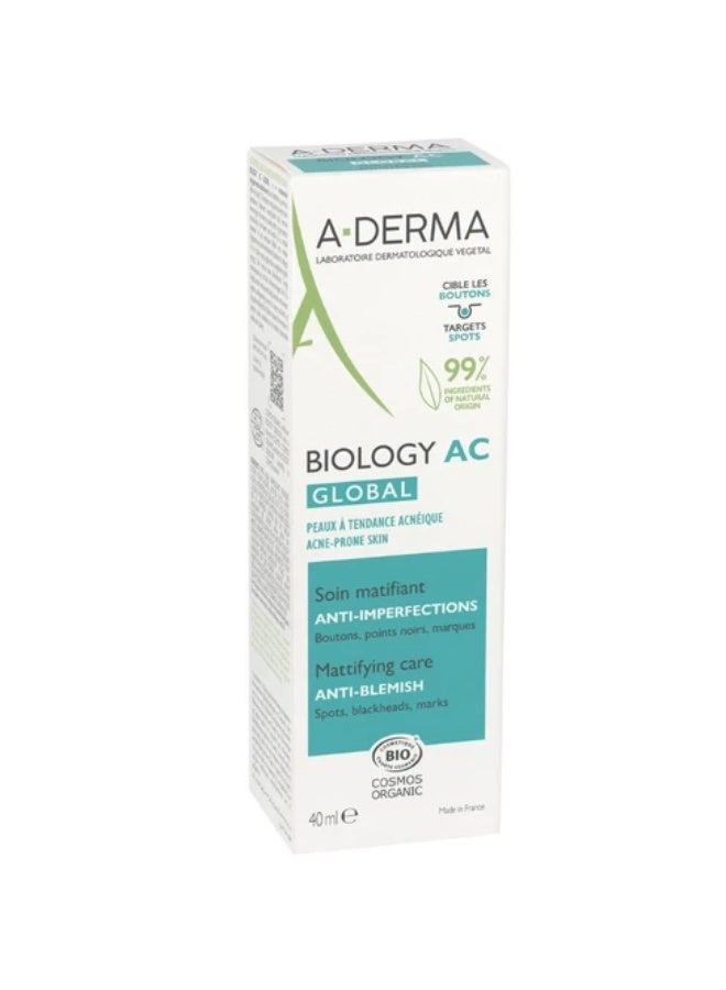 A-Derma Biology AC Global Mattifying Cream 40ml - Image 2