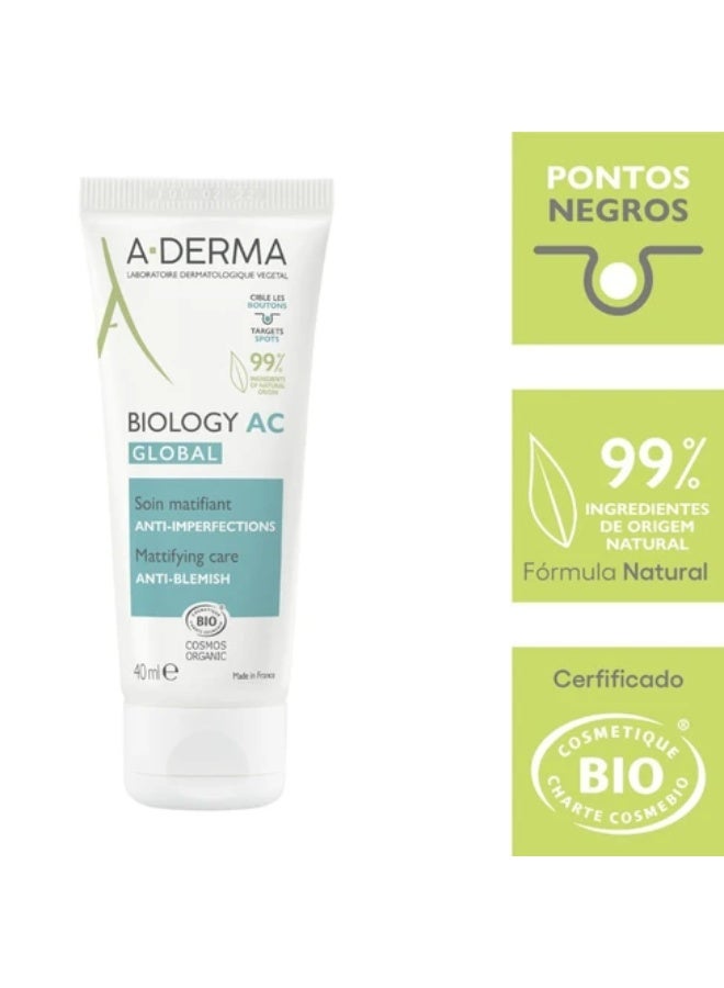 A-Derma Biology AC Global Mattifying Cream 40ml - Image 1