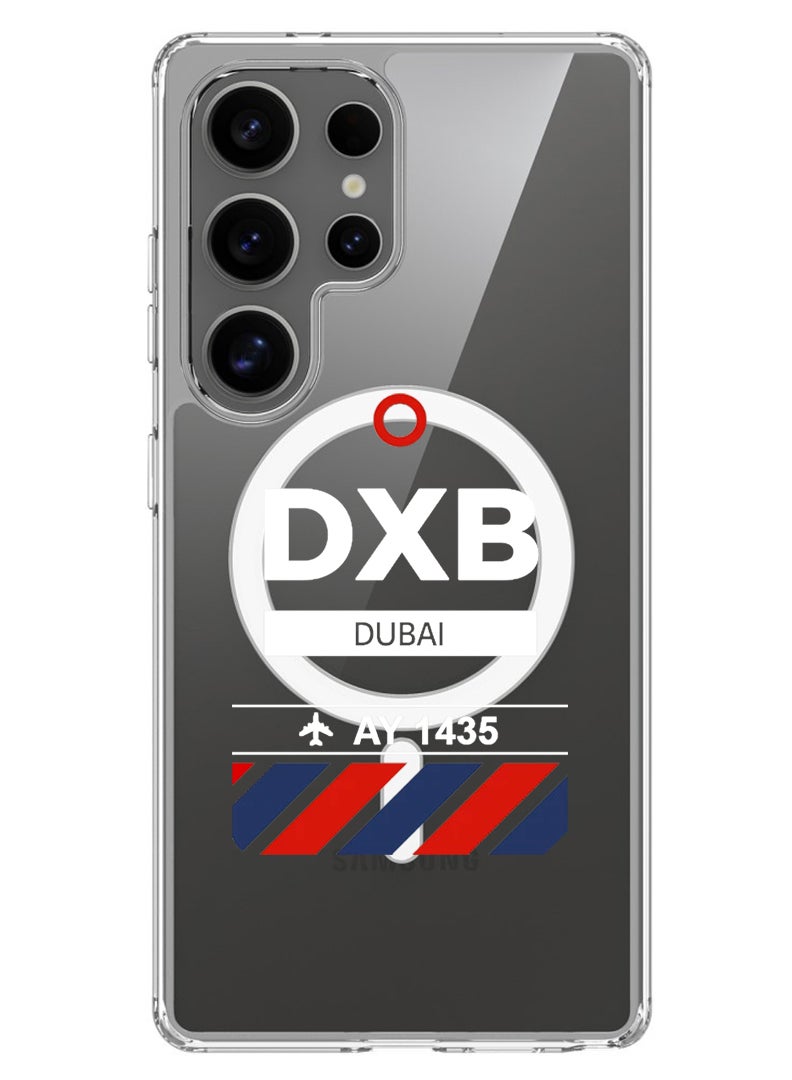 Theodor Magnetic Case for Samsung Galaxy S25 Ultra 6.9-inch Compatible with MagSafe Wireless Charging, Shockproof Phone Bumper Cover DXB Airport - White - Image 1