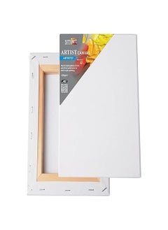 Smart 5 Pieces - White Blank Art Paintings Stretched Artist Painting Acrylic Oil Painting Wood Painting Cotton Art Painting DIY Board Adults Kids Workout 20X15 Cm By Smart 280gm  - Image 3