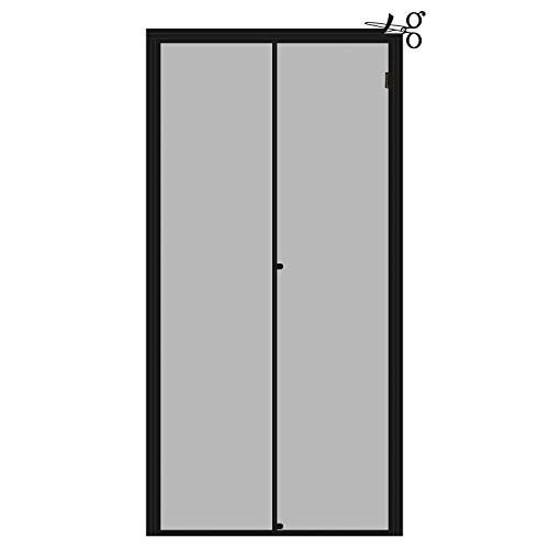 Yotache Adjustable Magnetic Screen Door Fit Doors Size Width 29"-33" Height 79"-81", Reinforced Fiberglass Mesh with Full Frame Hook&Loop Strip, Black - Image 1